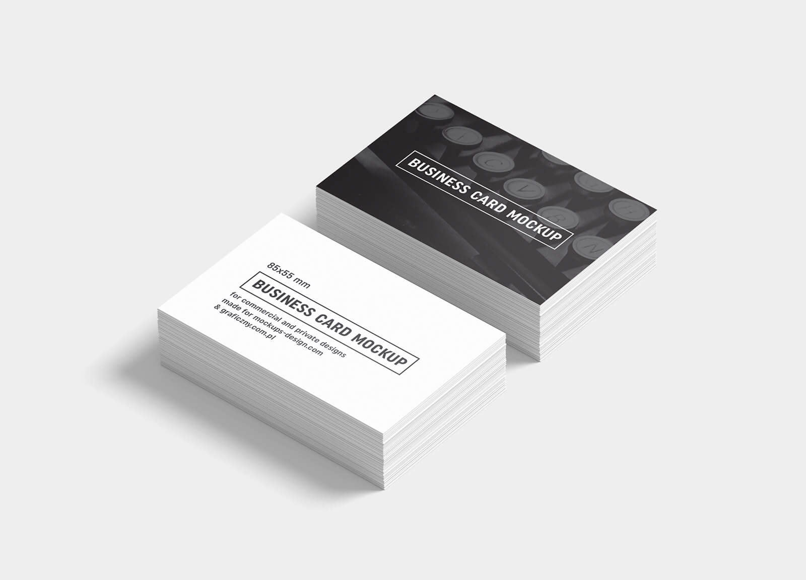 Free Black & White Business Card Mockup Psd Templates – Good Inside Black And White Business Cards Templates Free