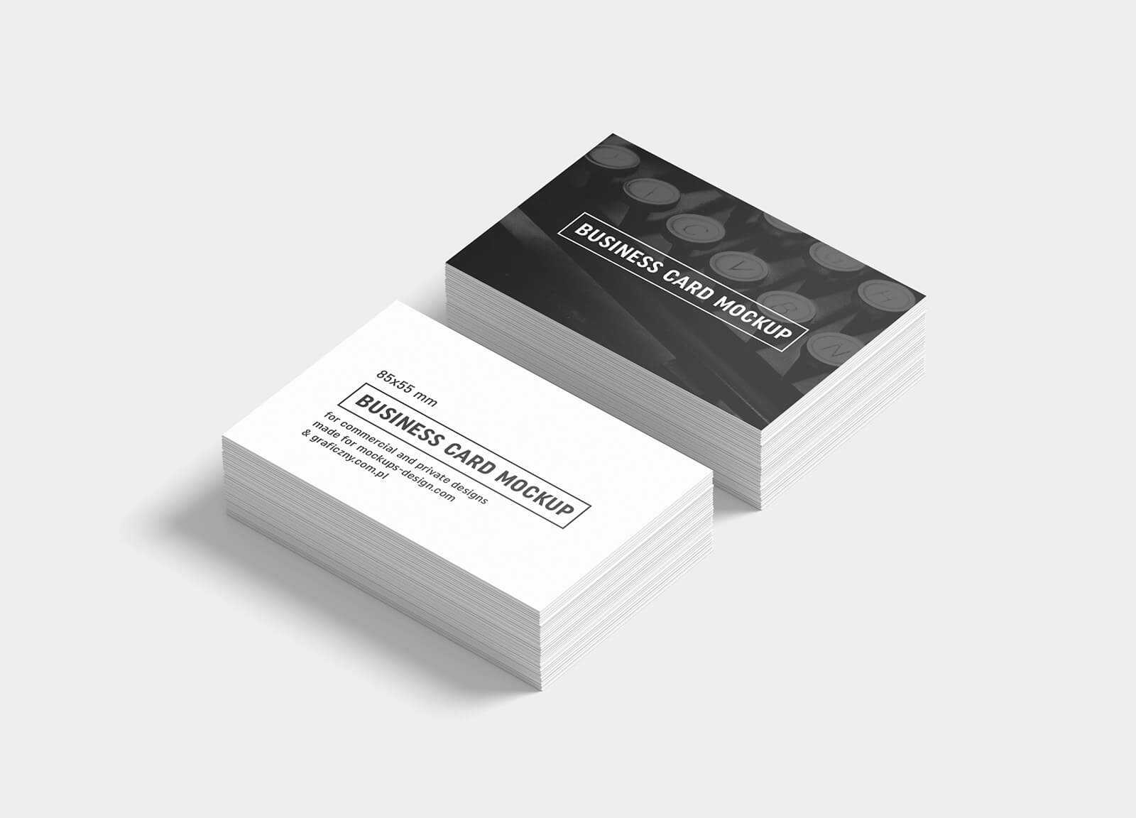 Free Black & White Business Card Mockup Psd Templates – Good Inside Black And White Business Cards Templates Free