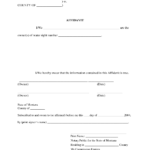 Free Blank Affidavit Form | Blank Sworn Affidavit Forms In Blank Legal Document Template