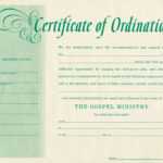 Free Blank Certificate Of Ordination | Ordination For In Free Ordination Certificate Template