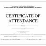 Free Blank Certificate Templates | Template | Certificate Throughout Attendance Certificate Template Word