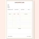 Free Blank Report Card | No | Report Card Template, School In Blank Report Card Template