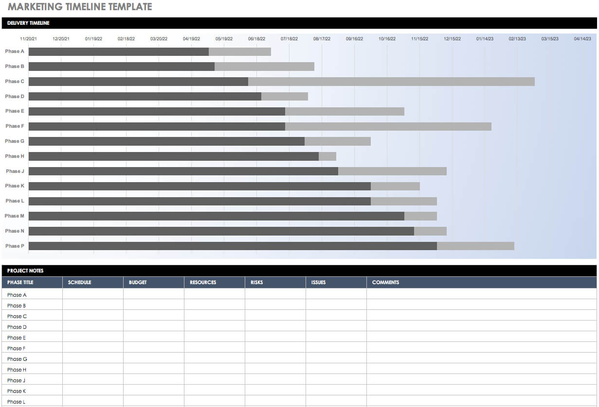 Free Blank Timeline Templates | Smartsheet Inside Blank Scheme Of Work Template