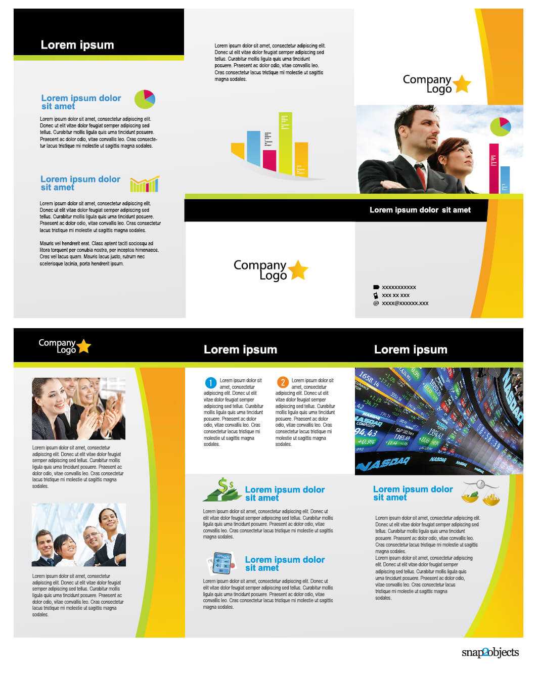 Free Business Vector Brochure Template In Illustrator | Free Pertaining To Brochure Template Illustrator Free Download