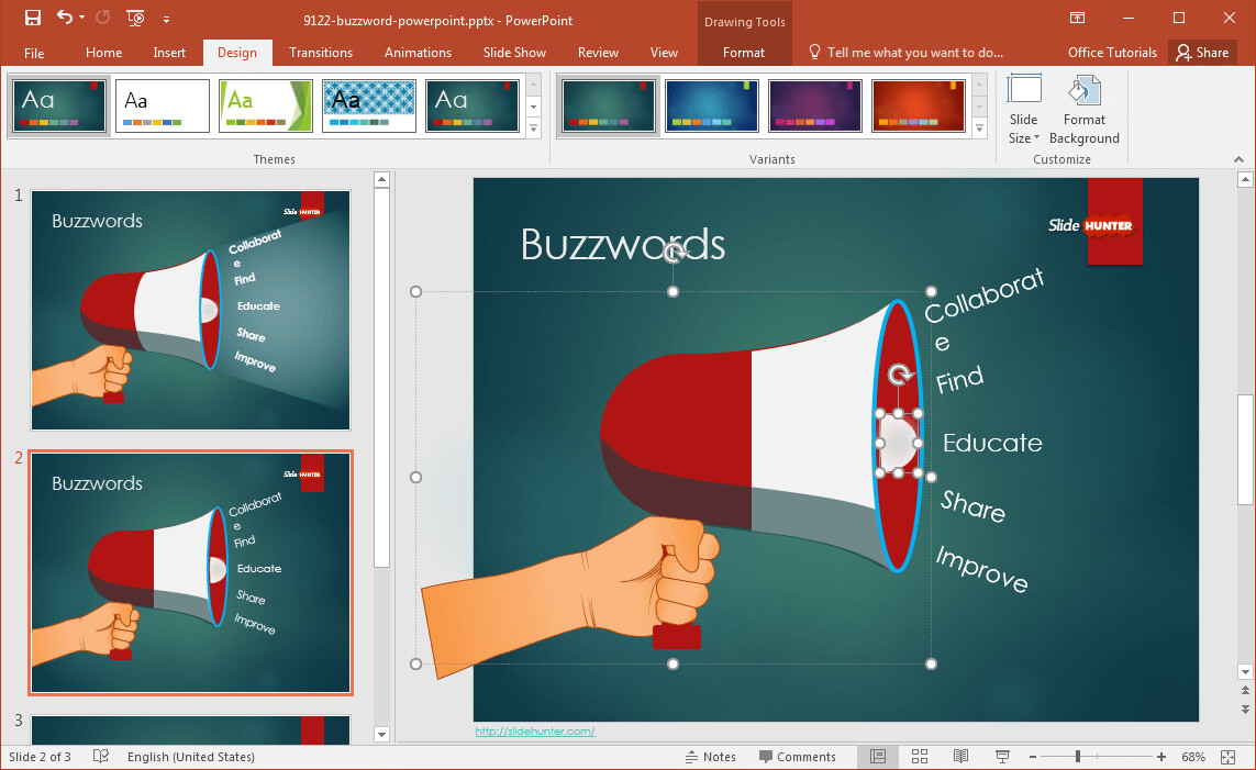 Free Buzzword Powerpoint Template Pertaining To How To Change Powerpoint Template