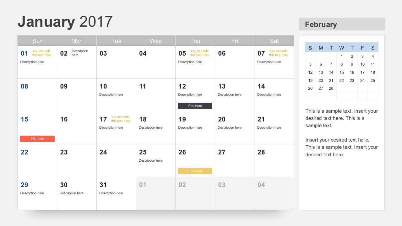 Free Calendar 2017 Template For Powerpoint With Powerpoint Calendar Template 2015