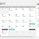 Free Calendar 2017 Template Inside Microsoft Powerpoint Calendar Template
