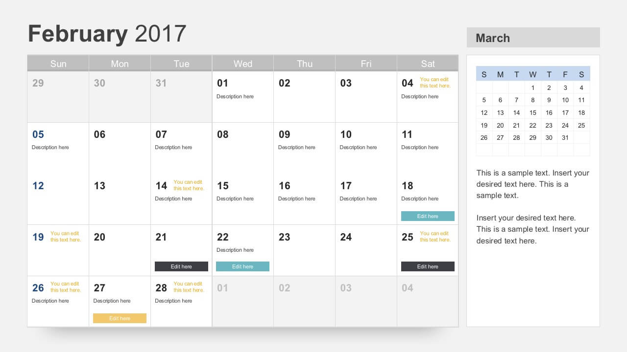 Free Calendar 2017 Template Inside Microsoft Powerpoint Calendar Template