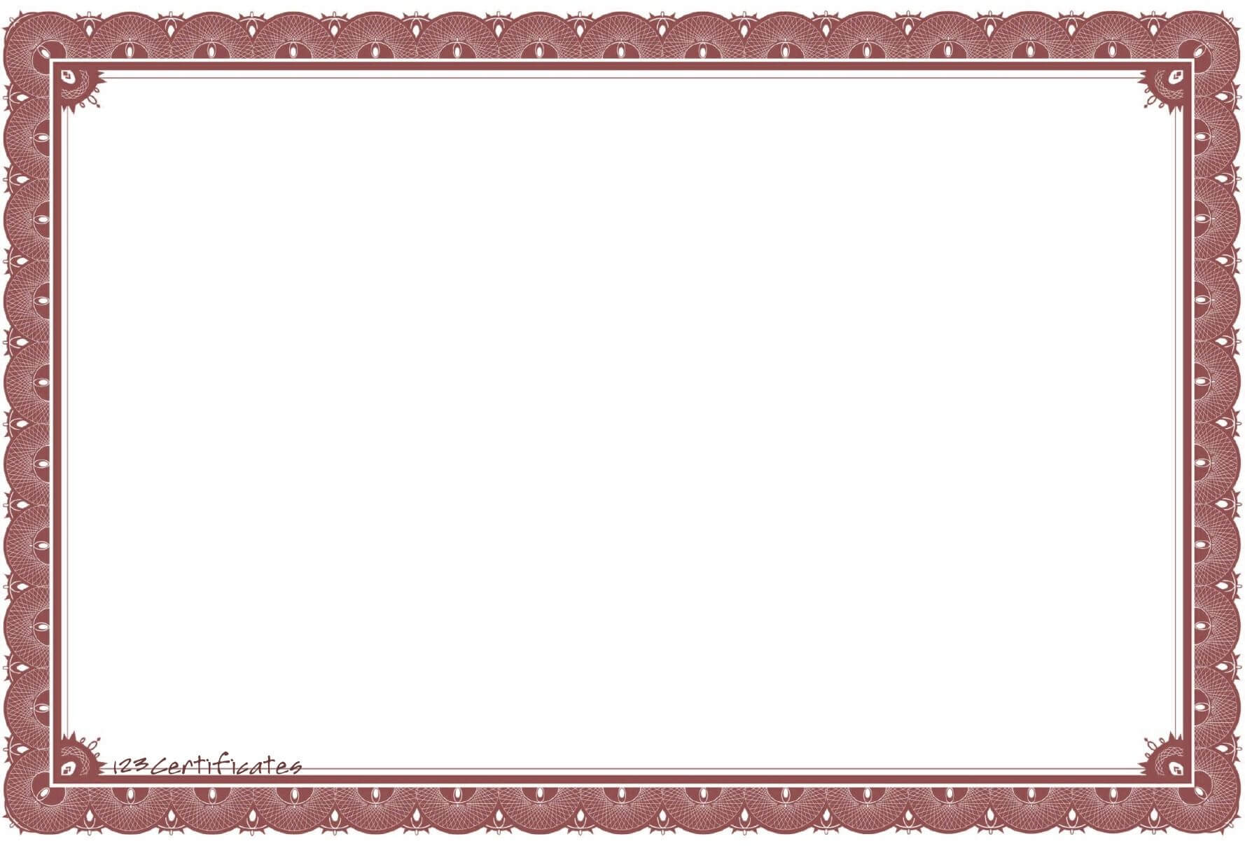 Free Certificate Borders To Download, Certificate Templates Pertaining To Blank Certificate Templates Free Download