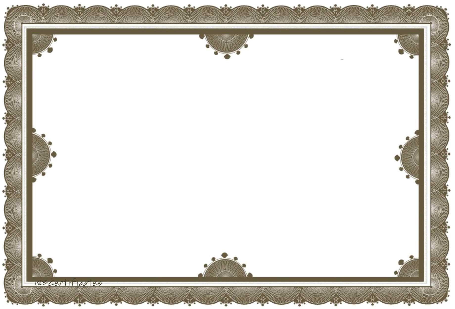 Free Certificate Borders To Download For Certificate Border Design Templates