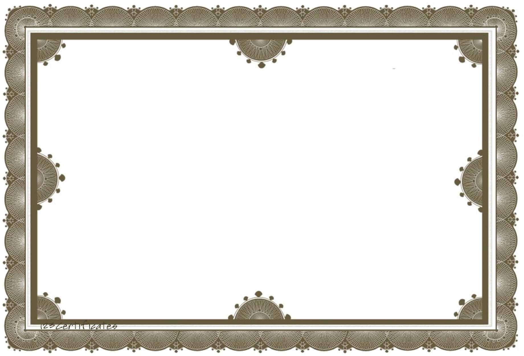 Free Certificate Borders To Download For Certificate Border Design Templates