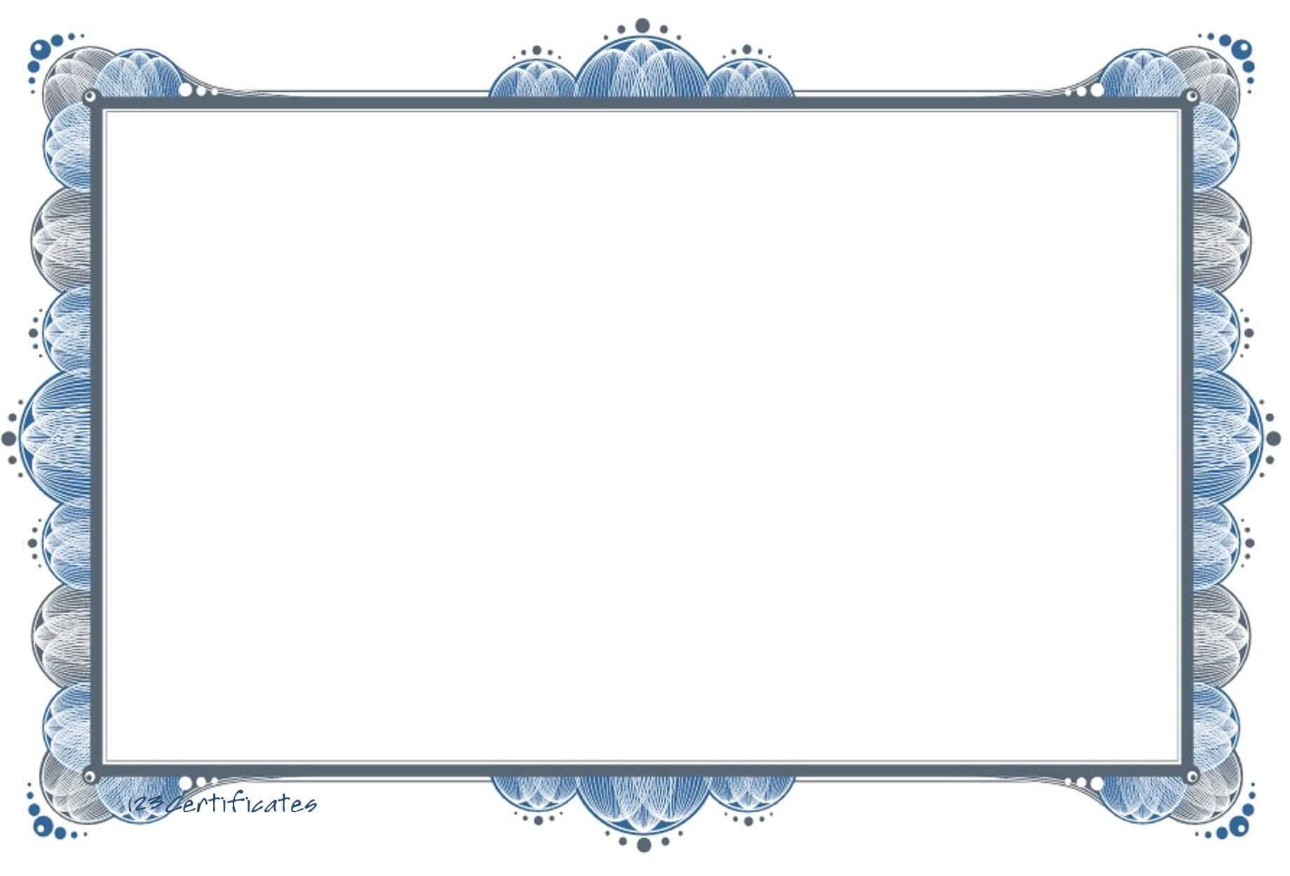 Free Certificate Borders To Download Intended For Landscape Certificate Templates