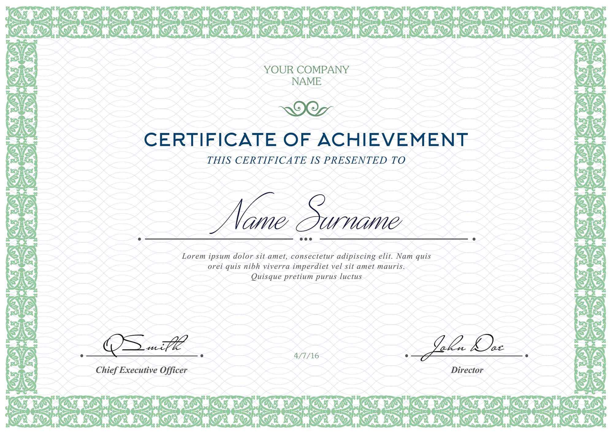 Free Certificates Templates (Psd) Pertaining To Update Certificates That Use Certificate Templates