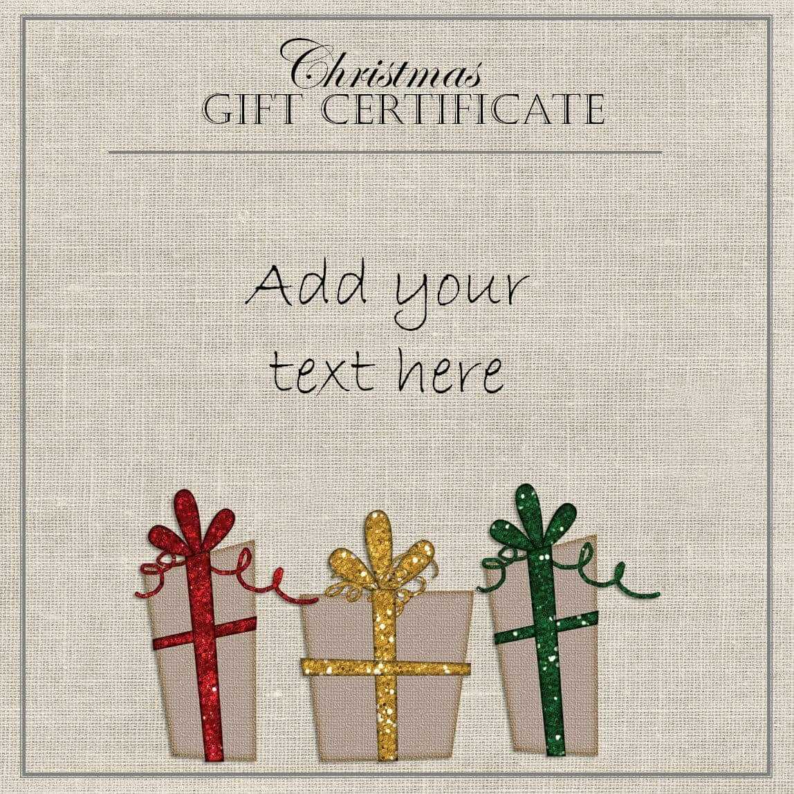 Free Christmas Gift Certificate Template | Customize Online For Christmas Gift Certificate Template Free Download