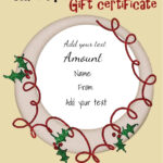 Free Christmas Gift Certificate Template | Customize Online With Free Christmas Gift Certificate Templates