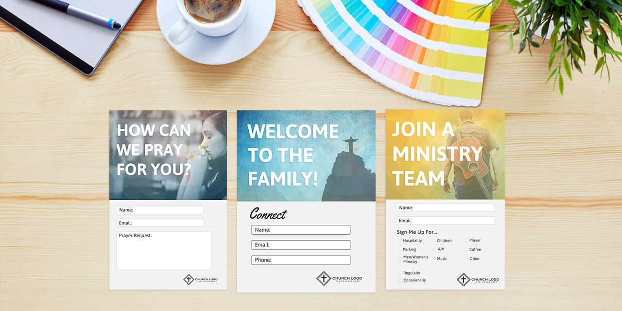 Free Church Connection Cards – Beautiful Psd Templates With Church Visitor Card Template