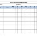 Free Cleaning Schedule Forms | Excel Format And Payroll For Blank Cleaning Schedule Template