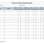 Free Cleaning Schedule Forms | Excel Format And Payroll for Blank Cleaning Schedule Template