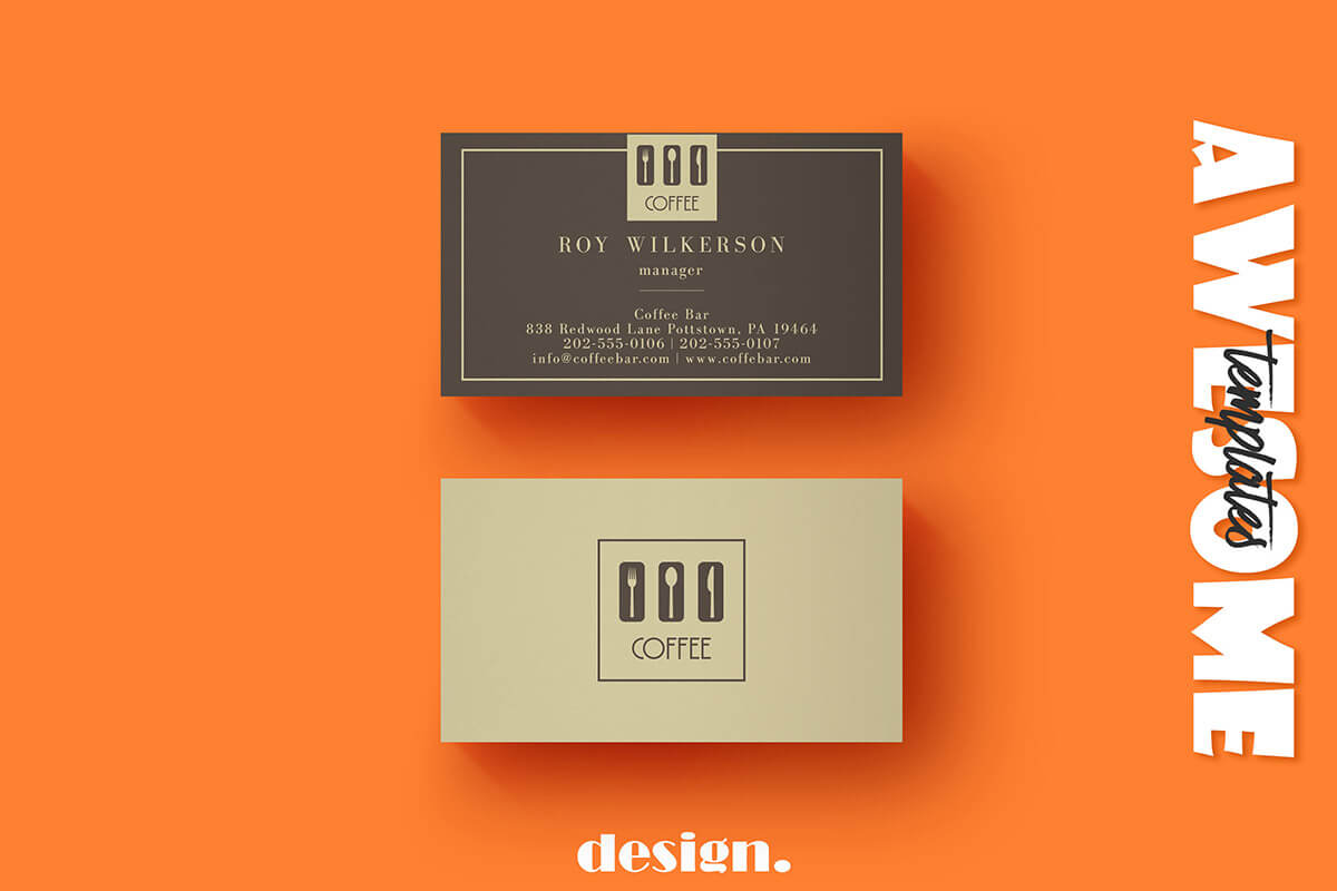 Free Coffee Business Card Template – Creativetacos Inside Coffee Business Card Template Free