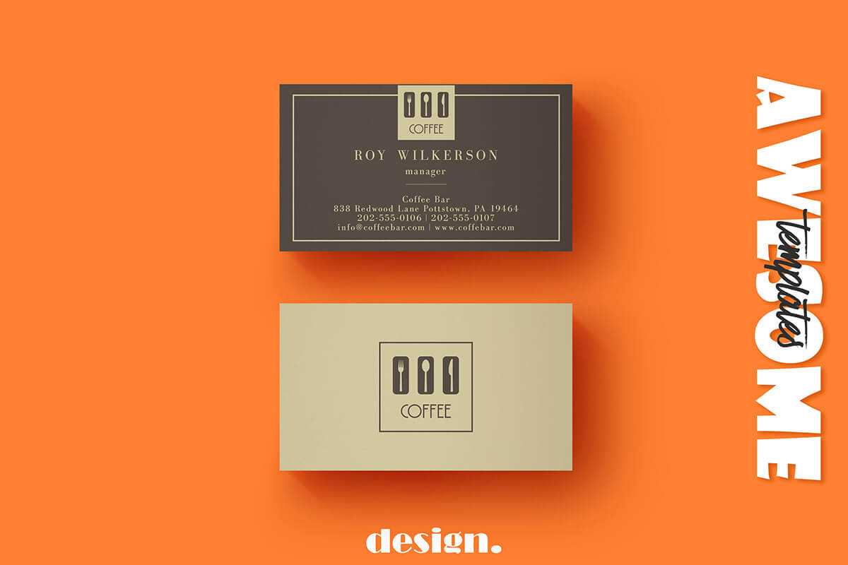 Free Coffee Business Card Template – Creativetacos Inside Coffee Business Card Template Free