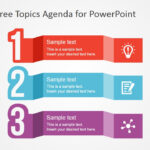 Free Colorful Three Topics Agenda For Powerpoint Throughout Powerpoint Sample Templates Free Download