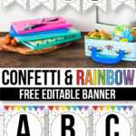 Free Confetti Banner For The Classroom - Confetti Classroom with Classroom Banner Template