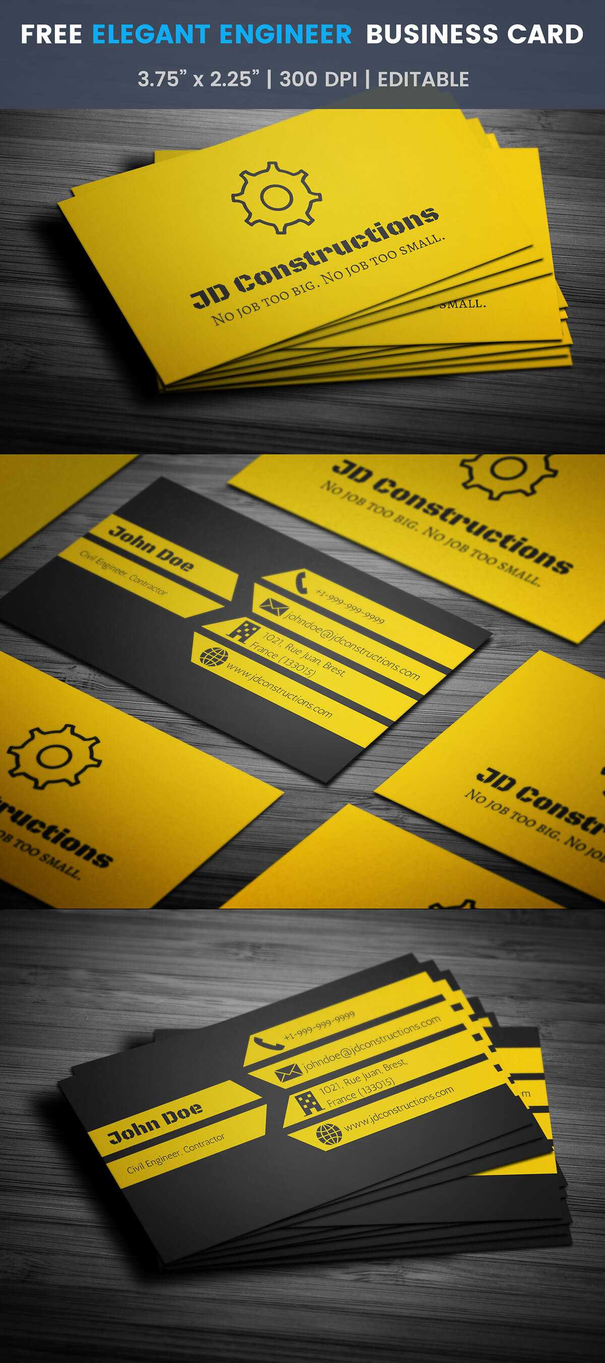 Free Construction Business Card Template On Student Show With Construction Business Card Templates Download Free