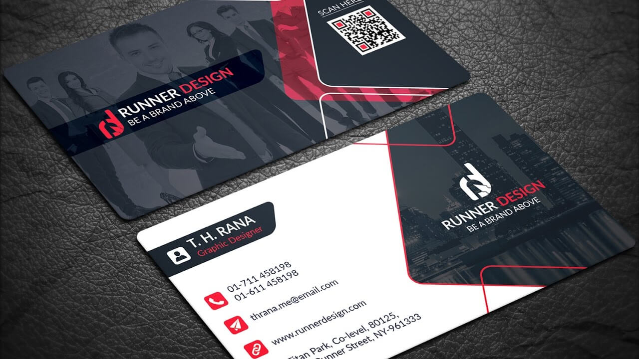 Free Corporate Business Card Photoshop Template For Free Bussiness Card Template