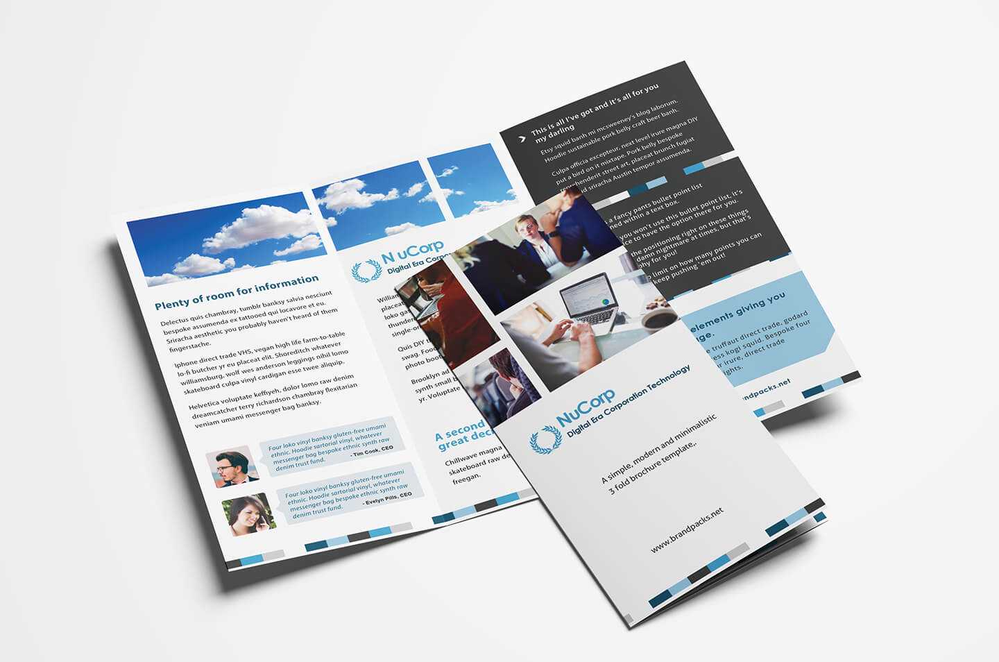 Free Corporate Trifold Brochure Template In Psd, Ai & Vector With Regard To Free Three Fold Brochure Template