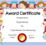 Free Custom Certificates For Kids | Customize Online & Print Inside Certificate Of Achievement Template For Kids