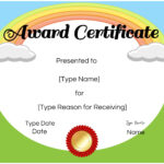 Free Custom Certificates For Kids | Customize Online & Print With Children's Certificate Template