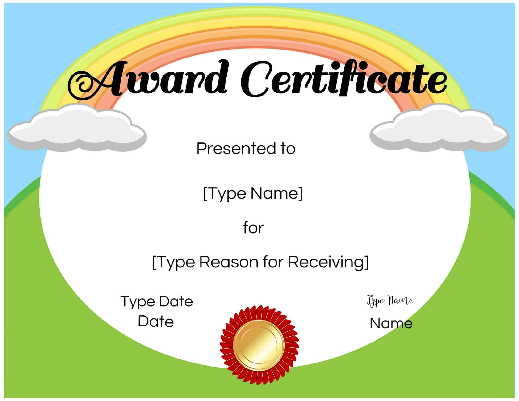 Free Custom Certificates For Kids | Customize Online & Print With Children's Certificate Template