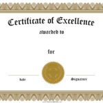 Free Customizable Certificate Achievement Employee Pertaining To Award Of Excellence Certificate Template