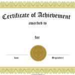 Free Customizable Printable Certificates Of Achievement For Free Printable Certificate Of Achievement Template