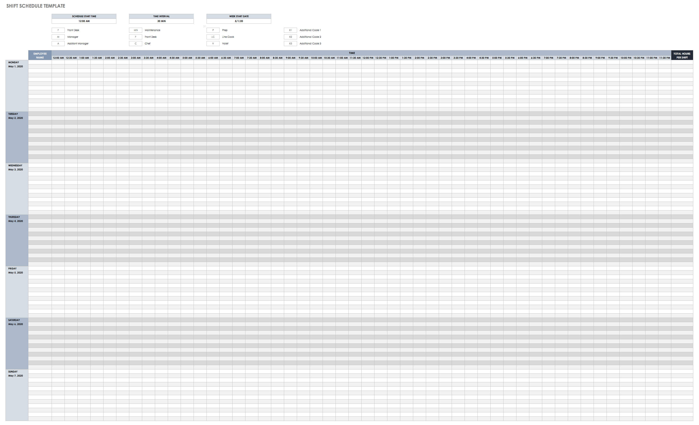 Free Daily Schedule Templates For Excel – Smartsheet In Blank Cleaning Schedule Template