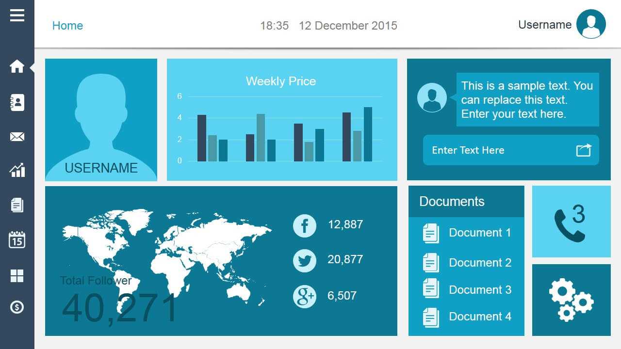 Free Dashboard Templates – For Free Powerpoint Dashboard Template