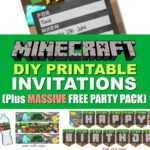 Free Diy Printable Minecraft Birthday Invitation – Clean With Minecraft Birthday Card Template