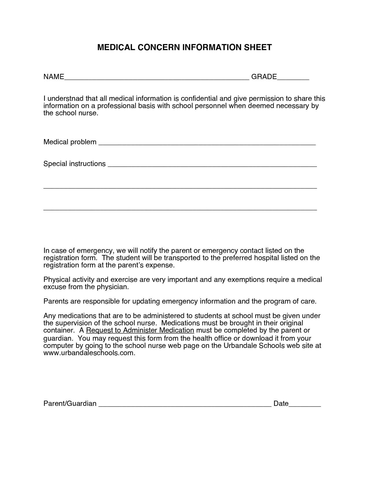 Free Doctors Note Template | Free Medical Excuse Forms – Pdf Inside Fake Medical Certificate Template Download