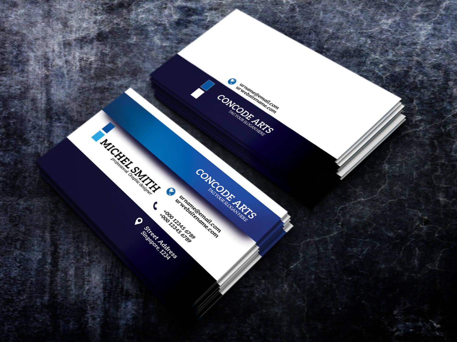 Free Download Blue Colour Business Cards Vol 91 Regarding Professional Business Card Templates Free Download