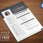 Free Download Resume (Cv) Template For Ms Word Format – Good With Regard To Free Downloadable Resume Templates For Word