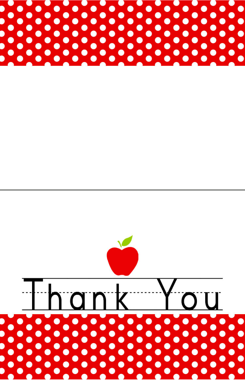 Free Download: Teacher Appreciation Week May 3 7 – Dimple Prints With Thank You Card For Teacher Template