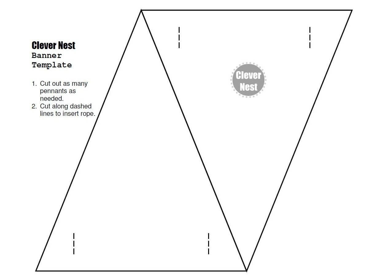 Free Downloadable Bunting Template. Yer Welcome :) | Free Regarding Free Triangle Banner Template