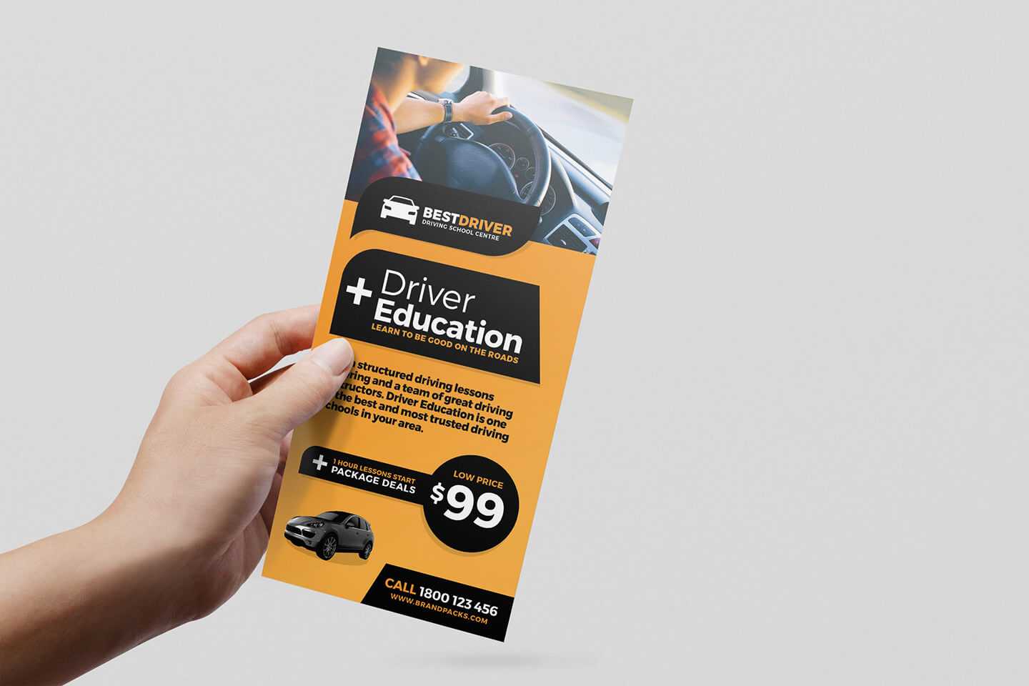 Free Driving School Poster & Rack Card Template – Psd, Ai Pertaining To Free Rack Card Template Word