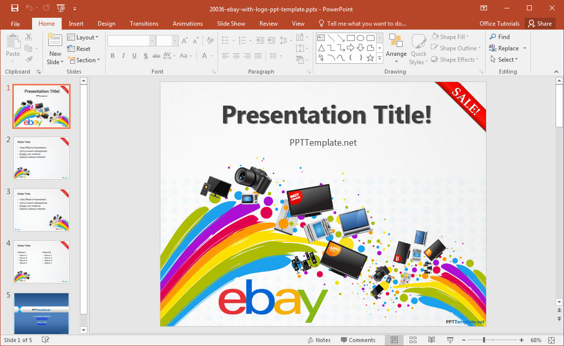 Free Ebay Powerpoint Template In How To Edit Powerpoint Template