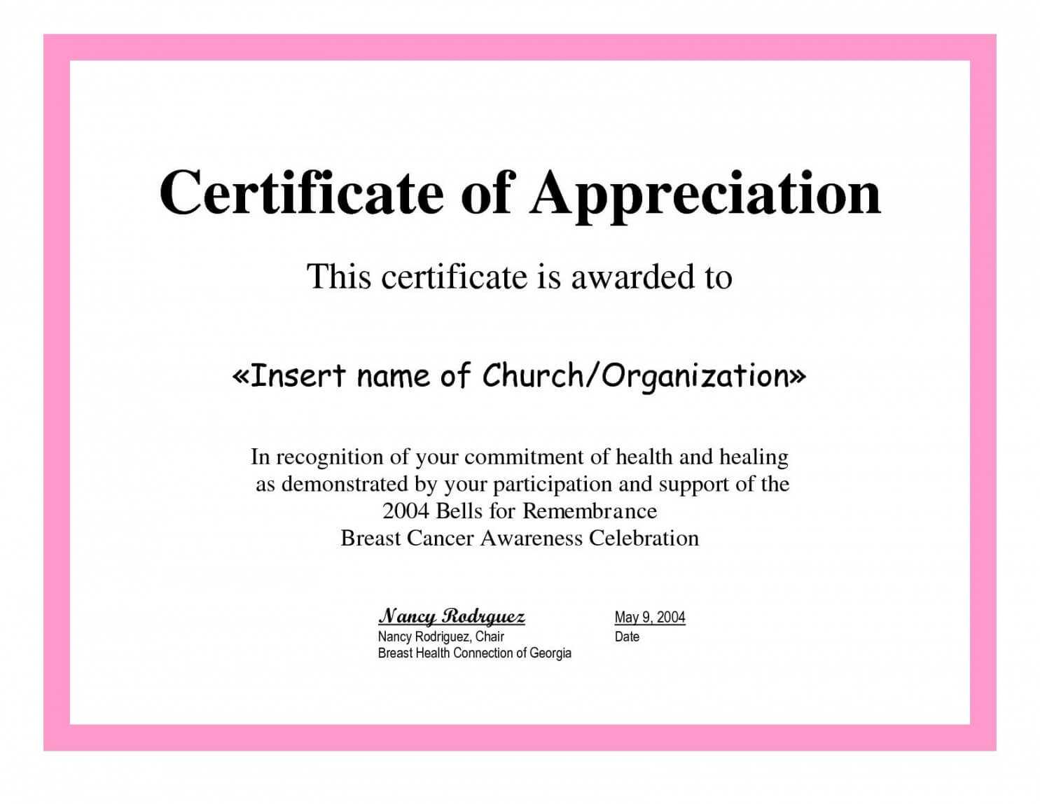 Free Employee Appreciation Certificate Template Free Throughout Promotion Certificate Template