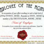 Free Employee Of The Month Certificate Template At With Regard To Employee Of The Month Certificate Template
