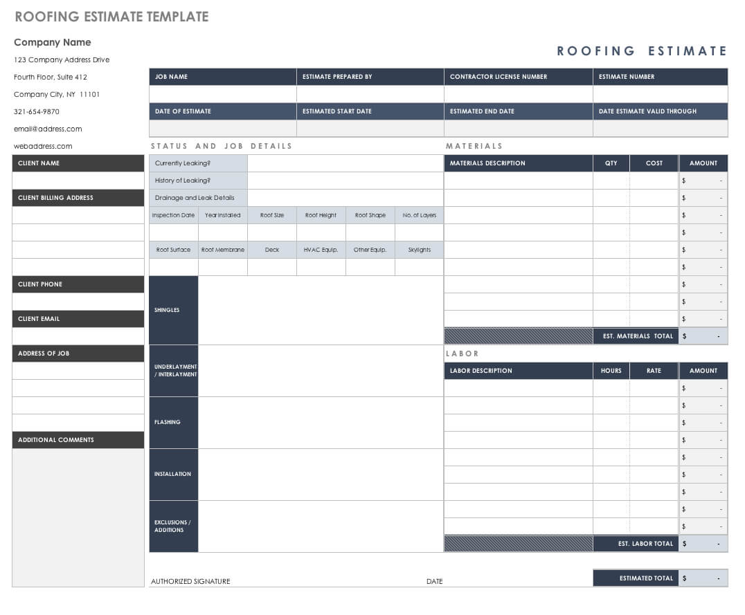 Free Estimate Templates | Smartsheet For Work Estimate Template Word