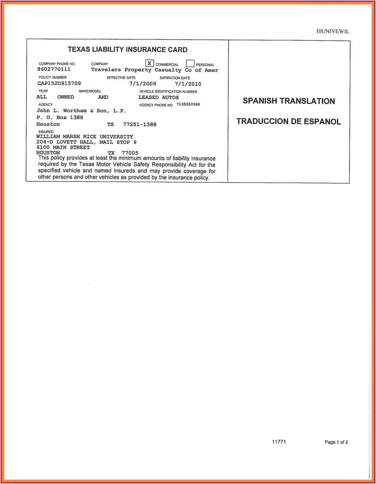 Free Fake Auto Insurance Card Template (7) – Cover Letter Inside Car Insurance Card Template Free