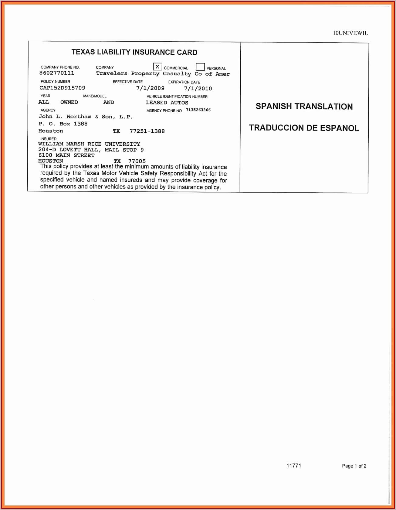 Free Fake Auto Insurance Card Template (7) – Cover Letter Inside Free Fake Auto Insurance Card Template