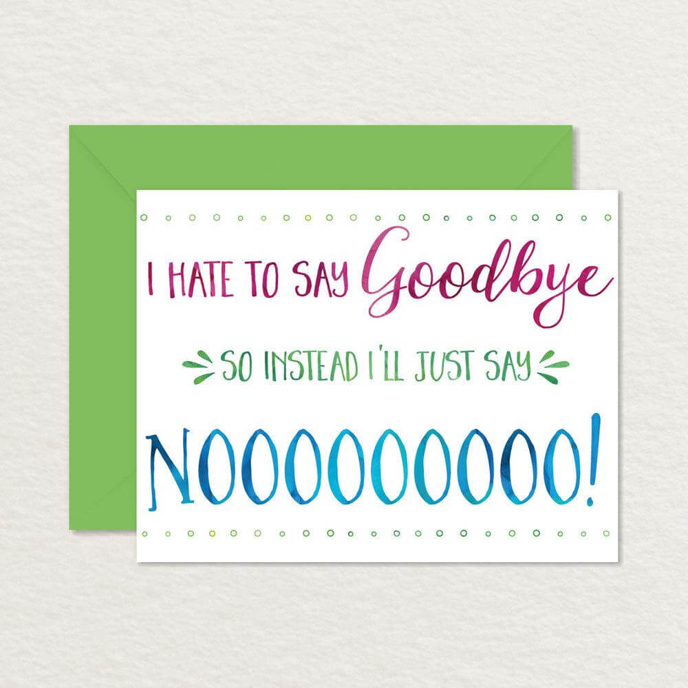 Free Farewell Card Template – Top Image Gallery Site Within Goodbye Card Template